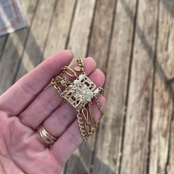 Vintage Gold layered locket necklace - Picture 2 of 11